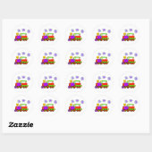 Sticker Rond train 1er anniversaire (Feuille)