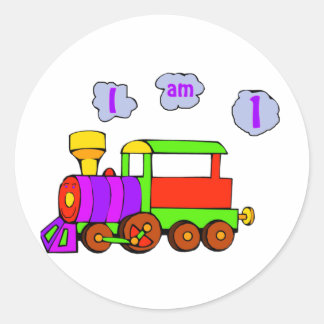 Sticker Rond train 1er anniversaire