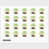 Sticker Rond Train 3e Anniversaire Tshirts et cadeaux (Feuille)