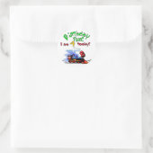 Sticker Rond Train 4th Birthday Tshirts et cadeaux (Sac)