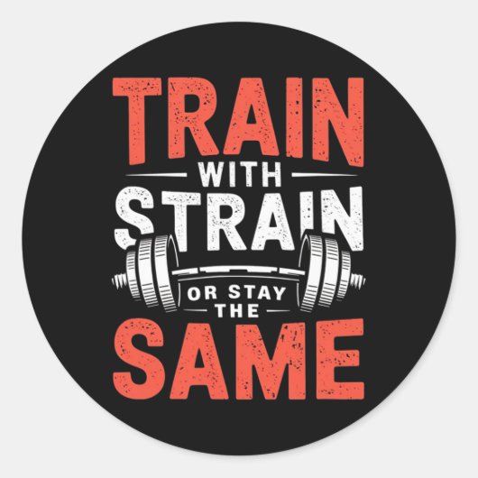 Sticker Rond Train Avec Soudure - Fitness Bodybuilding Workout  (Devant)
