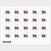 Sticker Rond Train Choo Choo (Feuille)
