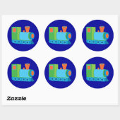Sticker Rond Train Cute Choo Choo (Feuille)