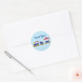 Sticker Rond Train Cute Choo-Choo 1er Anniversaire Thème (Enveloppe)