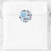 Sticker Rond Train Cute Choo-Choo 1er Anniversaire Thème (Sac)
