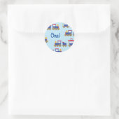 Sticker Rond Train Cute Choo-Choo 1er Anniversaire Thème (Sac)