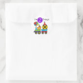 Sticker Rond Train d'anniversaire 2e T-shirts et cadeaux d'anni (Sac)