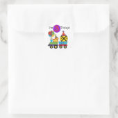 Sticker Rond Train d'anniversaire 3e Anniversaire Tshirts et ca (Sac)