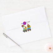 Sticker Rond Train d'anniversaire 3e Anniversaire Tshirts et ca (Enveloppe)