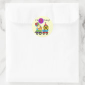 Sticker Rond Train d'anniversaire 3e Anniversaire Tshirts et ca (Sac)