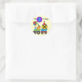 Sticker Rond Train d'anniversaire 4e Anniversaire Tshirts et ca (Sac)
