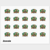 STICKER ROND TRAIN DE BAMBOU DE BATAMBANG (Feuille)