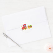 Sticker Rond Train de dessin (Enveloppe)