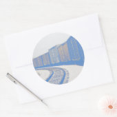 Sticker Rond Train de marchandises sur une courbe (Enveloppe)