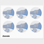 Sticker Rond Train de marchandises sur une courbe (Feuille)