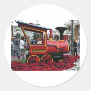 Sticker Rond Train de Noël
