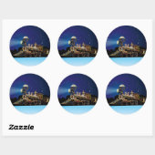 Sticker Rond Train de Noël (Feuille)