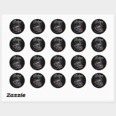 Sticker Rond Train de Noël Croyez vintage (Feuille)