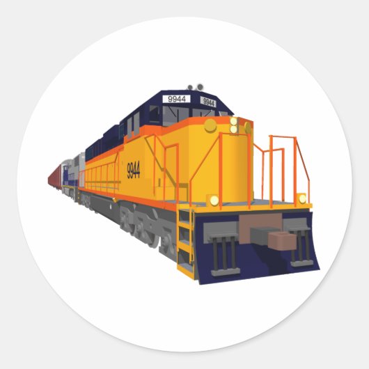 Sticker Rond Train Engine : Classic Color Scheme : (Devant)