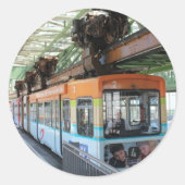 Sticker Rond Train flottant Orange Blue Wuppertal (Devant)