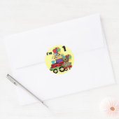 Sticker Rond Train Jungle 1er Anniversaire T-shirts et cadeaux (Enveloppe)