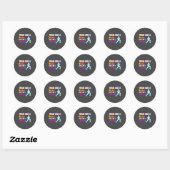 Sticker Rond Train Like A Look Like A Beauty Fitness  (Feuille)
