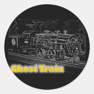 Sticker Rond Train modèle à échelle O - Ghost
