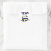 Sticker Rond Train on Track Tshirts et cadeaux (Sac)