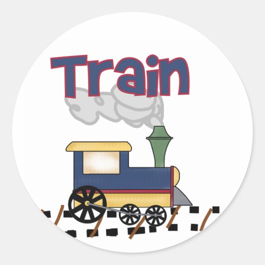 Sticker Rond Train on Track Tshirts et cadeaux (Devant)