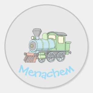 Sticker Rond Train pastel upsherin