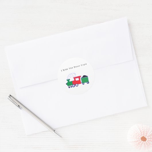Sticker Rond Train Potty (Enveloppe)
