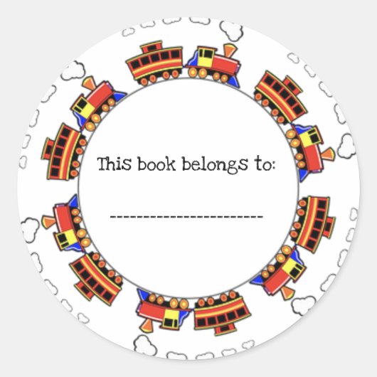 Sticker Rond Train sur piste (Devant)