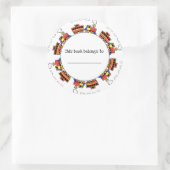 Sticker Rond Train sur piste (Sac)