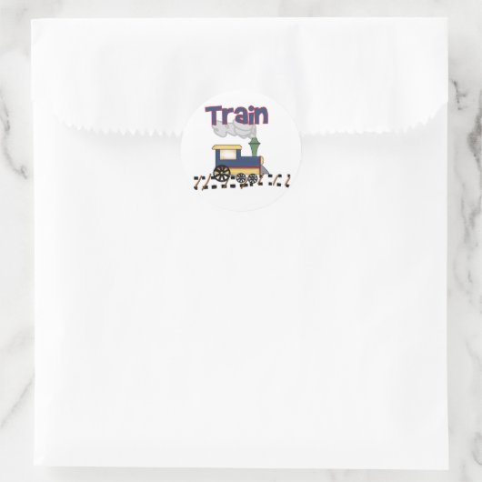 Sticker Rond Train sur piste (Sac)