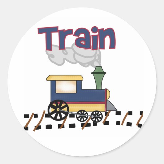 Sticker Rond Train sur piste (Devant)