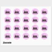 Sticker Rond Train Trans (Feuille)