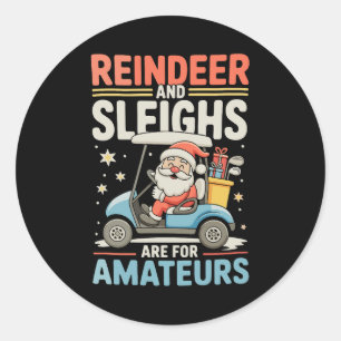 Sticker Rond Traîneaux de rennes pour amateurs Golf Cart de San