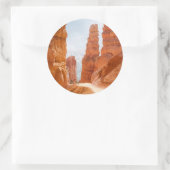 Sticker Rond Traînée de parc national de canyon de Bryce (Sac)