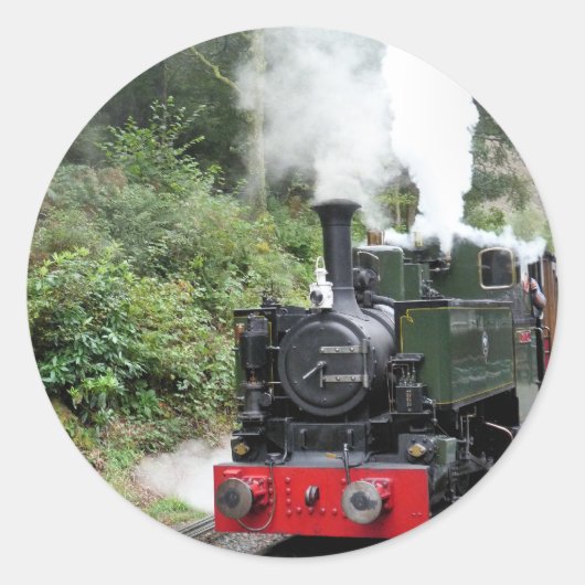 STICKER ROND TRAINS À VAPEUR (Devant)