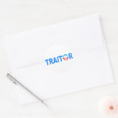 Sticker Rond TRAITANT Obama (Enveloppe)