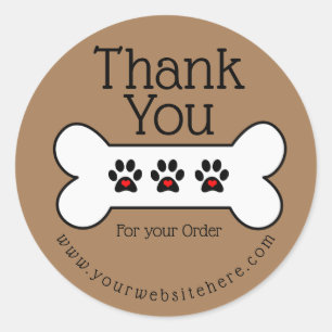 Sticker Rond Traite de chien boulangerie d'affaires   Personnal