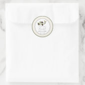 Sticker Rond Traitement Mariage simple à base d'olive rustique (Sac)