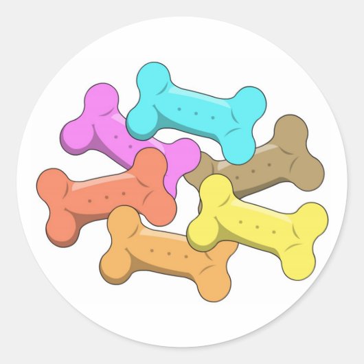 Sticker Rond Traitements de chiens (Devant)