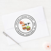 Sticker Rond Traitements de cupcake d'Halloween (Enveloppe)
