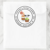 Sticker Rond Traitements de cupcake d'Halloween (Sac)