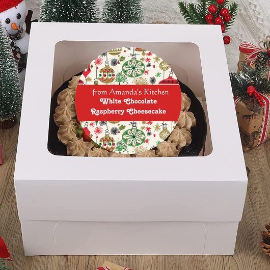 Sticker Rond Traitements de Noël, De la cuisine, sur mesure