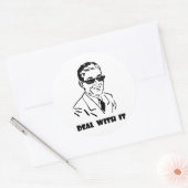 Sticker Rond Traiter avec It Retro (Enveloppe)