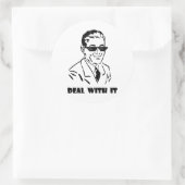 Sticker Rond Traiter avec It Retro (Sac)