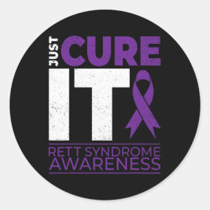 Sticker Rond Traiter juste It Retard Syndrome Sensibilisation a
