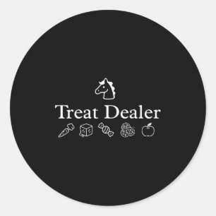Sticker Rond Traitez Er Horse Traitez Lady Equestrier Cheval